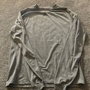 Adidas climalite size small long sleeve shirt, grey
